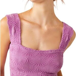 Free People Textured Purple Chemise